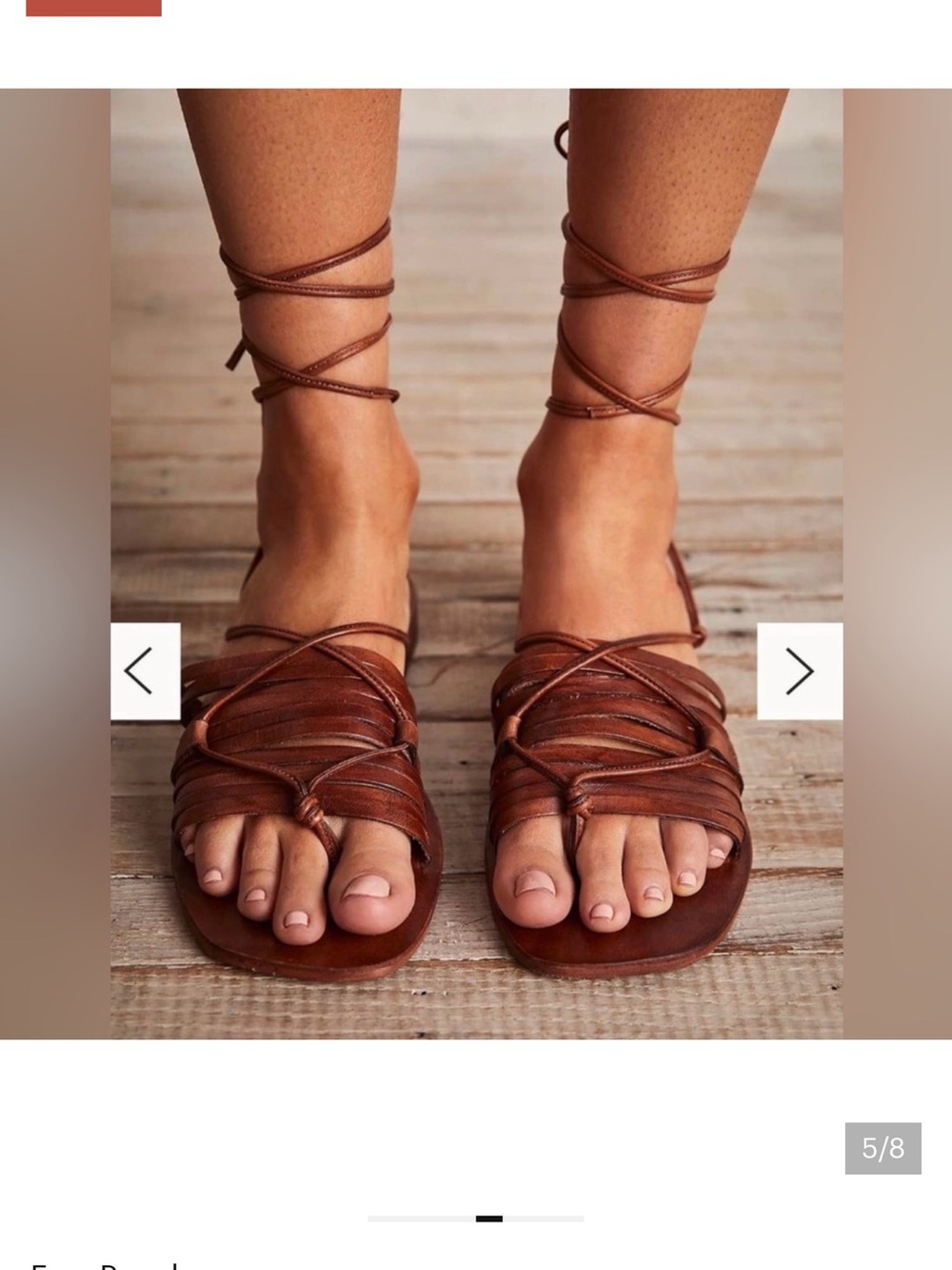 Free People Brown Cami Hurache Wrap Lace-Up Gladiator Sandals